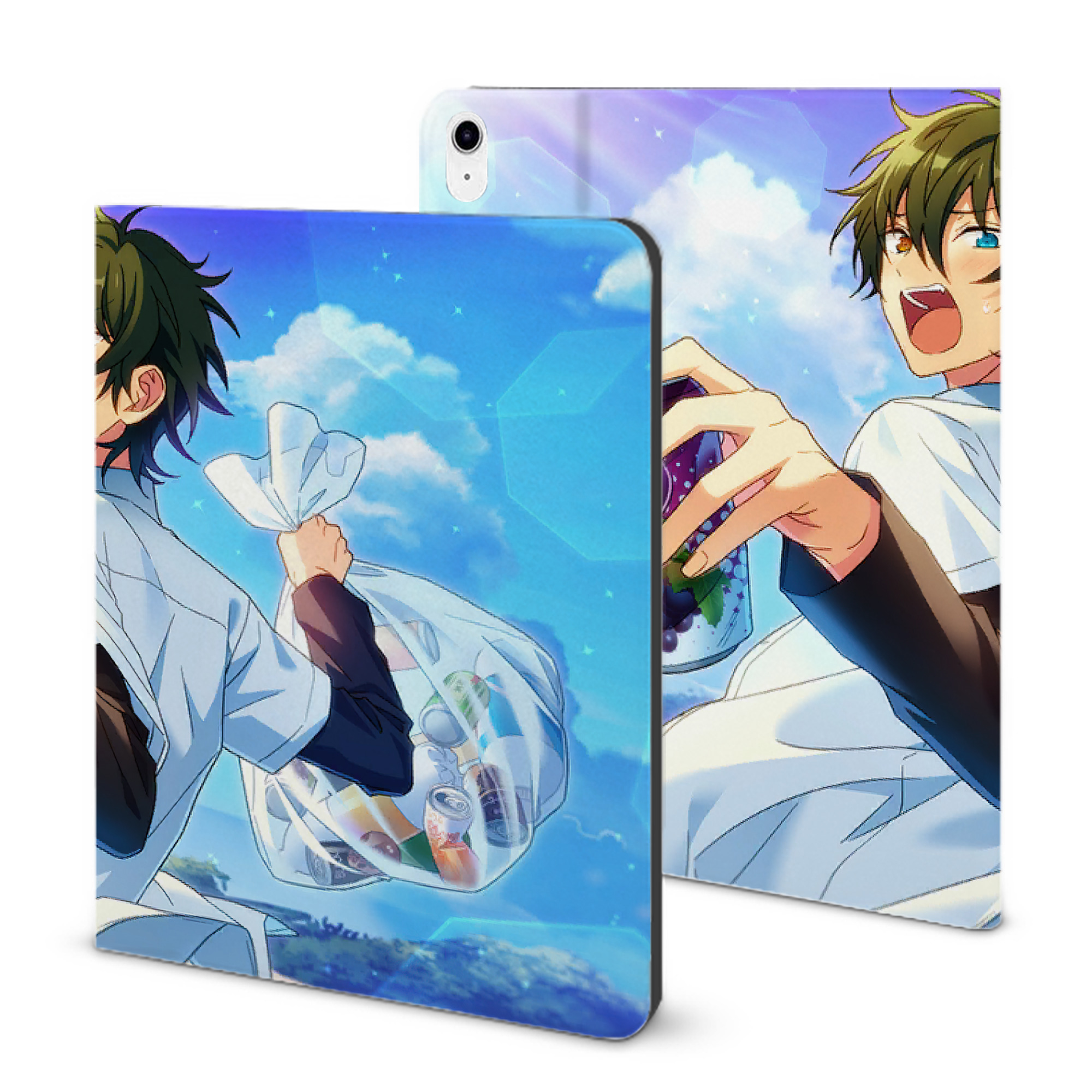 （画像用） あんさんぶるスターズ! Ensemble Stars IPad ケース ブック型 PUレザー TPU 耐衝撃 軽量 薄型 ペン収納なし 全面保護 IPad 各モデル対応